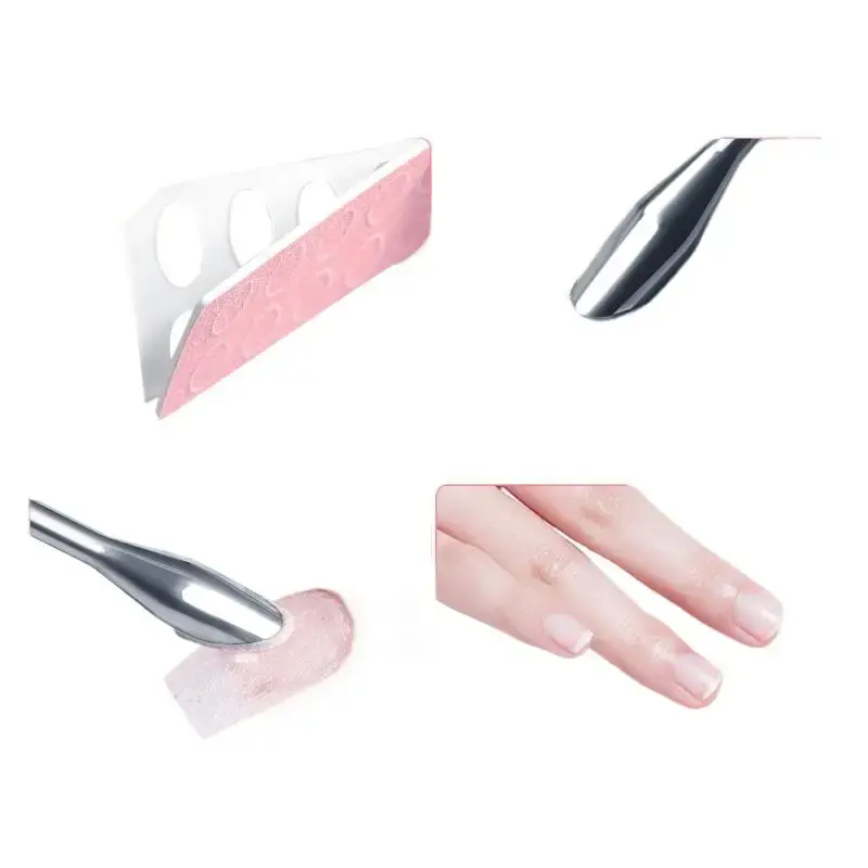 5/10Sheet Nail Cuticle Pusher Self-adhesive Sand 100#180#240# Flake File Trimming Nails Pre Polishing Sandpaper Set ManicureTool