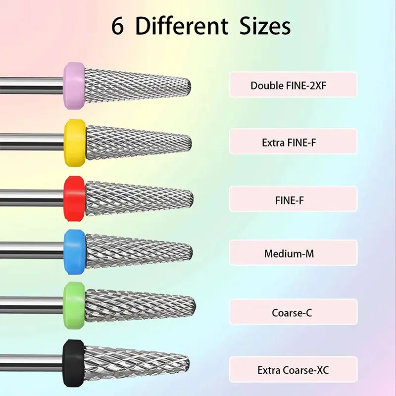 Sharp Conical Bits Carbide Nail Drill Bit Manicure Burrs for Pierce Hole Nail Art Equipment Accessory