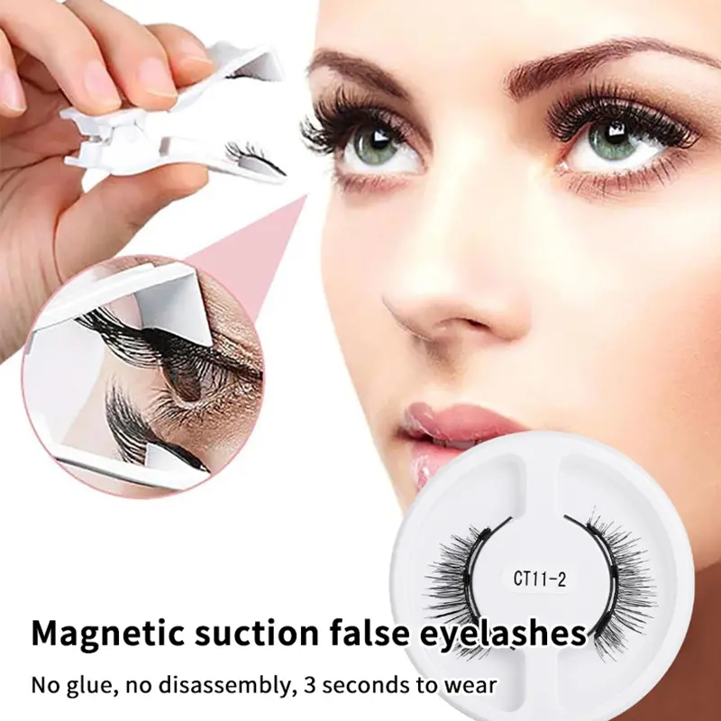3D Magnetic False Eyelashes Tweezer Set Cosmetics Natural Mink False Lash Professional Eyelash Extension Makeup Tool