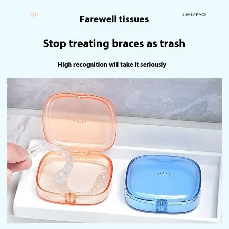 1PCS Orthodontic Case Dental Invisible Braces Retainer Box Mouth Guard Denture Storage Aligner Case Oral Hygiene Organizer
