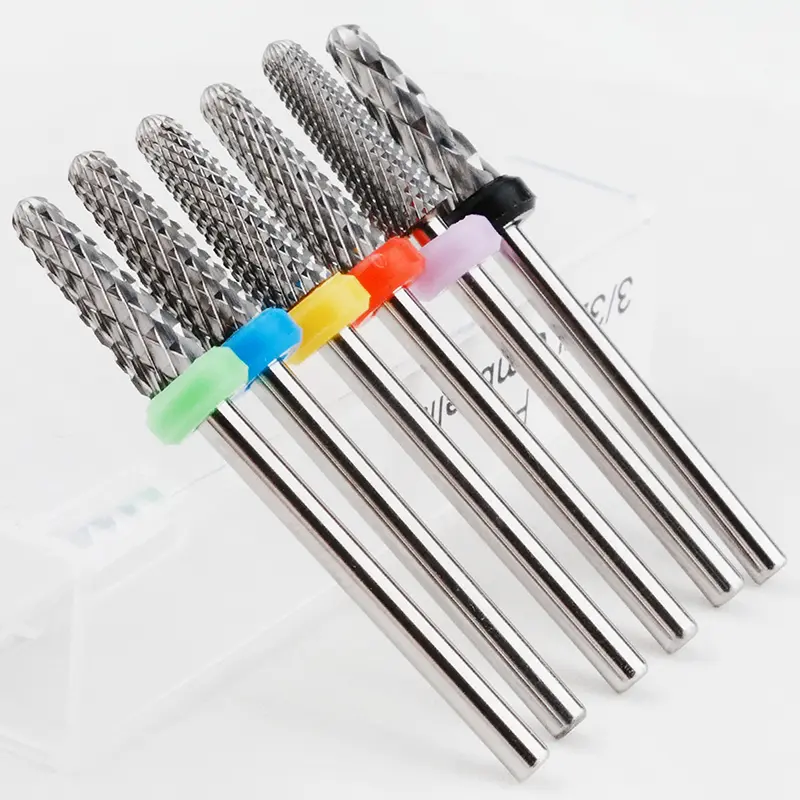 Sharp Conical Bits Carbide Nail Drill Bit Manicure Burrs for Pierce Hole Nail Art Equipment Accessory