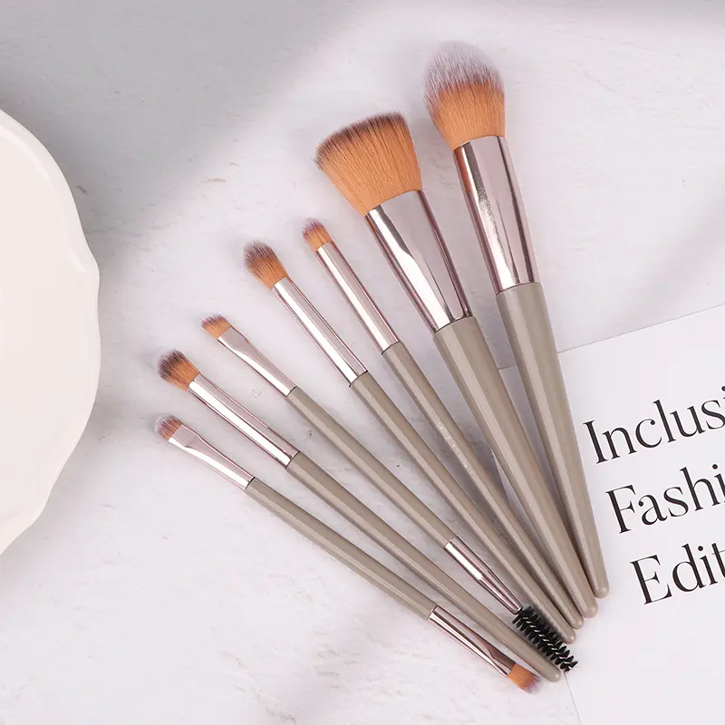 7PCS Makeup Brushes Set Eyeshadow Fluffy Foundation Concealer Blush Highlighter Storage Box Female Cosmetics Beauty Tools