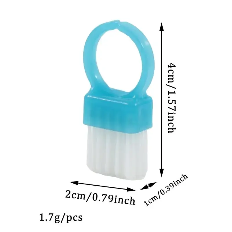 10Pcs Nail Brush 3 Color Ring Nail Art Manicure Pedicure Soft Remove Dust Plastic Cleaning Nail Brushes Manicure Care Tools