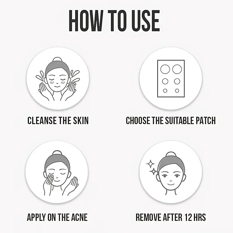 10Pcs Hydrocolloid Acne Patch Blemish Stickers For Face And Skin Breathable Waterproof Gentle Non-Irritating Acne Stickers