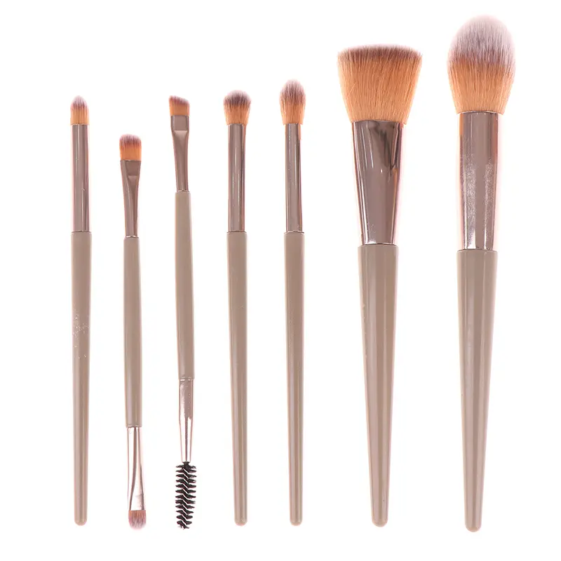 7PCS Makeup Brushes Set Eyeshadow Fluffy Foundation Concealer Blush Highlighter Storage Box Female Cosmetics Beauty Tools