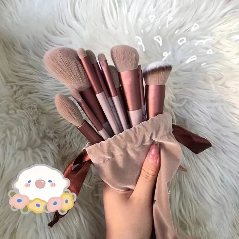 13Pcs Makeup Brushes Soft Set Face Eyes Brush Eyeshadow Foundation Brush Multifunctional Make Up Brush Beginner