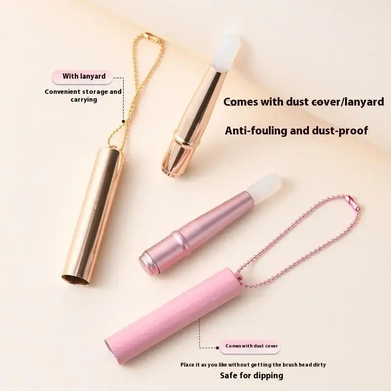Mini Silicone Lip Brush Concealer Brushe With Cover Lip Mask Applicators Lip Gloss Brush Lipstick Brush Makeup Beauty Tool