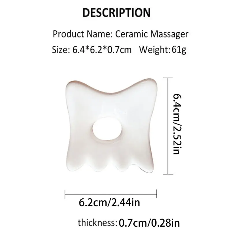 Ceramic Facial Scraping Tool Ceramic Gua Sha Board Anti Aging Facial Skin Care Reducing Dark Circles Removal Wrinkle