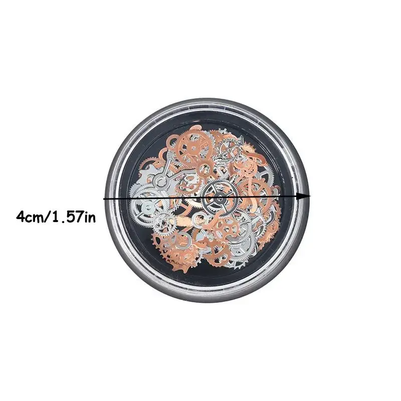 1Box 3D DIY Steampunk Mechanical Component Gear Wheel Nail Art Decoration Tips