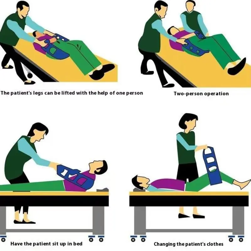 Bed-In Elderly Mobile Belt Turn Over And Transfer Belt Disabled Patients Pull Belt Patient Care Safety Mobile Auxiliary Belt