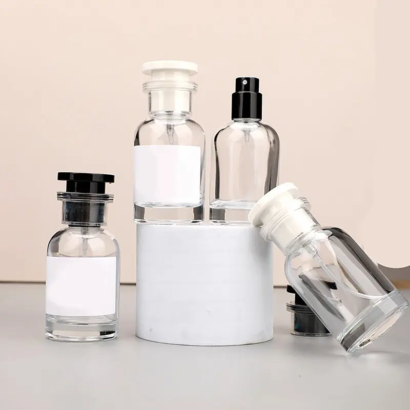 Empty 30ml Perfume Refillable Bottle Portable Parfum Atomizer Containers Cylindrical Sub-bottle Travel Use Glass Sample Bottle