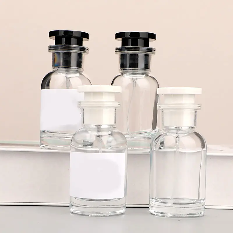 Empty 30ml Perfume Refillable Bottle Portable Parfum Atomizer Containers Cylindrical Sub-bottle Travel Use Glass Sample Bottle