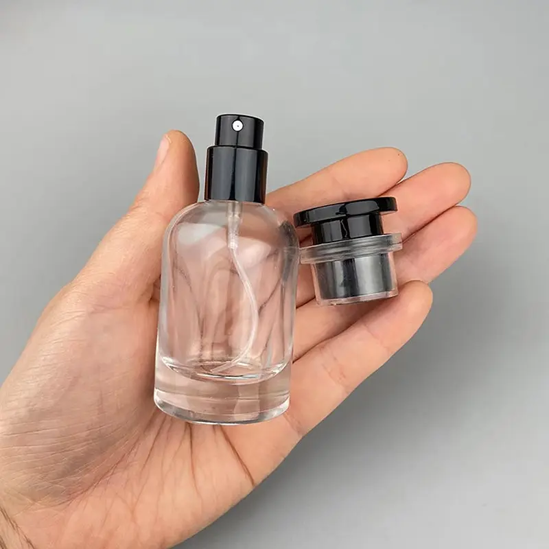 Empty 30ml Perfume Refillable Bottle Portable Parfum Atomizer Containers Cylindrical Sub-bottle Travel Use Glass Sample Bottle