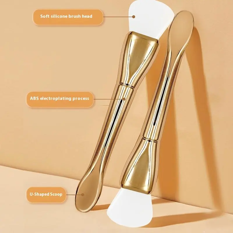 Double Head Silicone Facial Mask Brush Face Cleaning Scraper Daub Type Mud Film Special Brush Beauty Tool