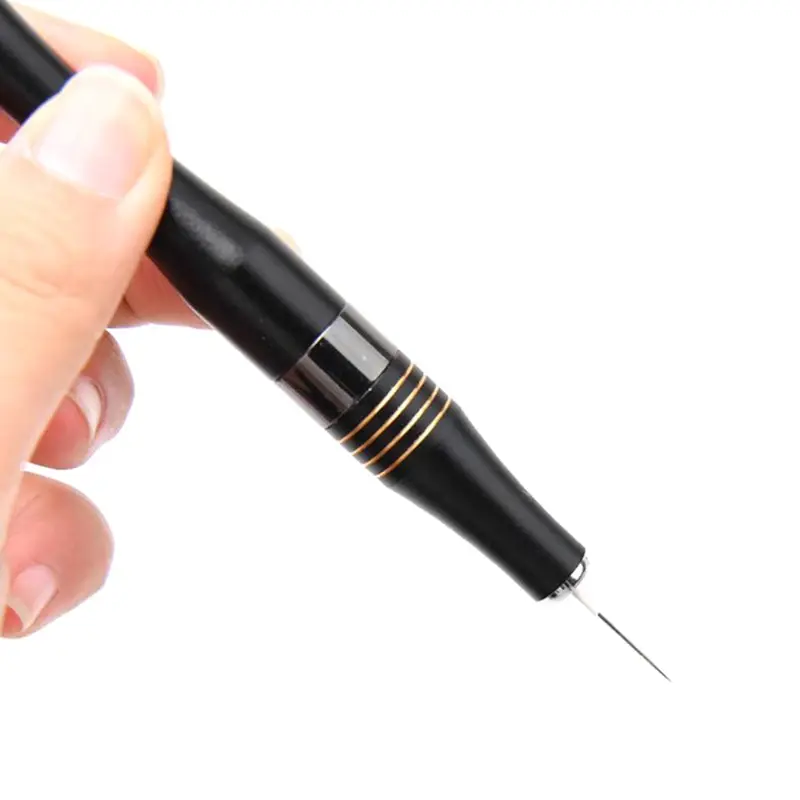 1PC Luxury Permanent Makeup Accessories Blue Black Microblading Aluminum Alloy Tattoo Manual Pen For Fog Eyebrow & Lips Makeup