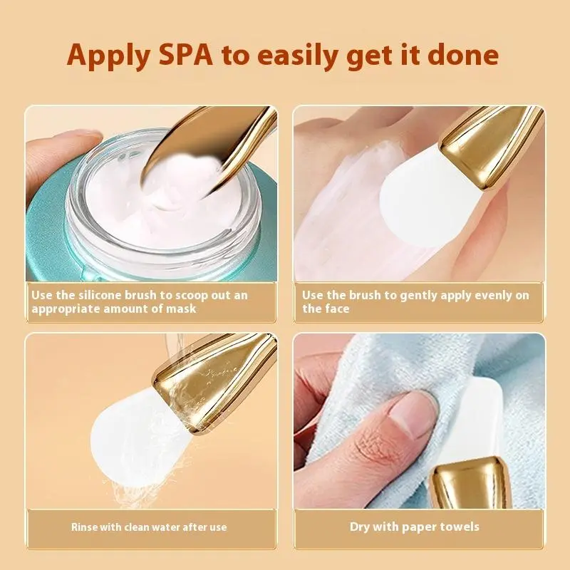 Double Head Silicone Facial Mask Brush Face Cleaning Scraper Daub Type Mud Film Special Brush Beauty Tool