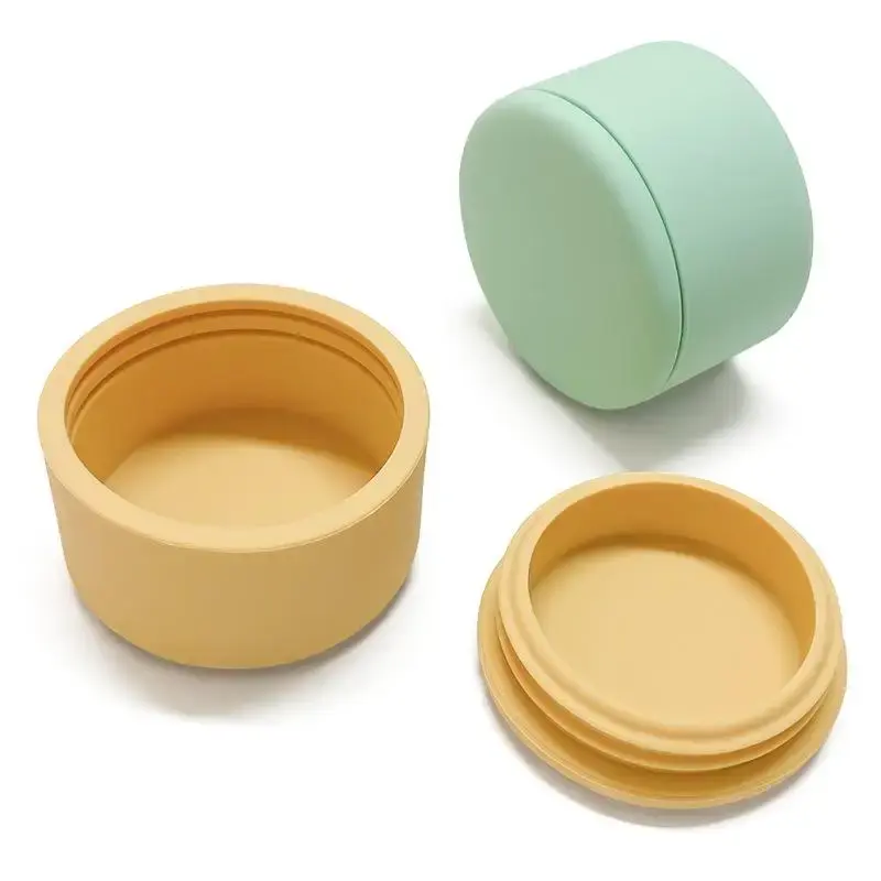 1pcs 20g Silicone Cosmetic Sample Packing Container Empty Plastic Makeup Jar For Lip Balm Face Cream Bath Lotion