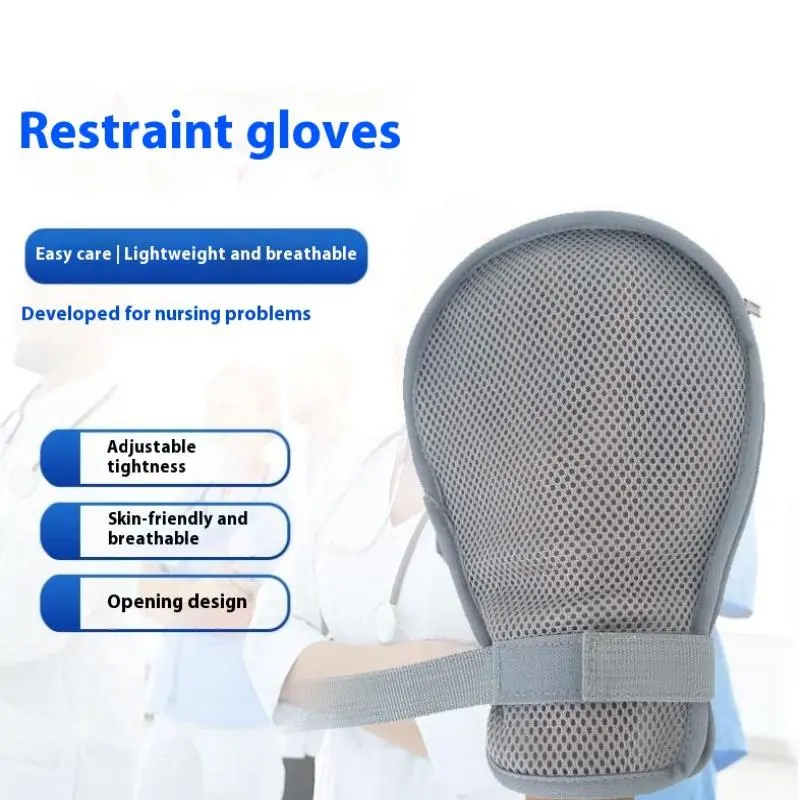 Restraints Gloves Easy To Clean Anti Scratch Soft Mesh Gloves For Elderly Restraints Gloves Prevent Scratching Breathable