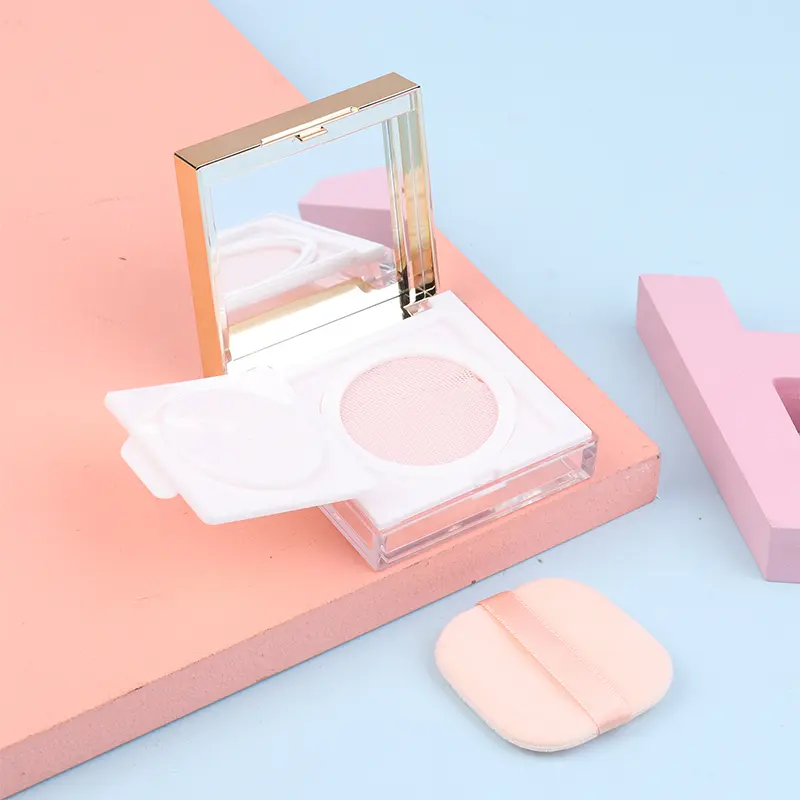 8g Empty Loose Powder Box Refillable Portable Makeup Setting Powder Blush Case Container with Powder Puff