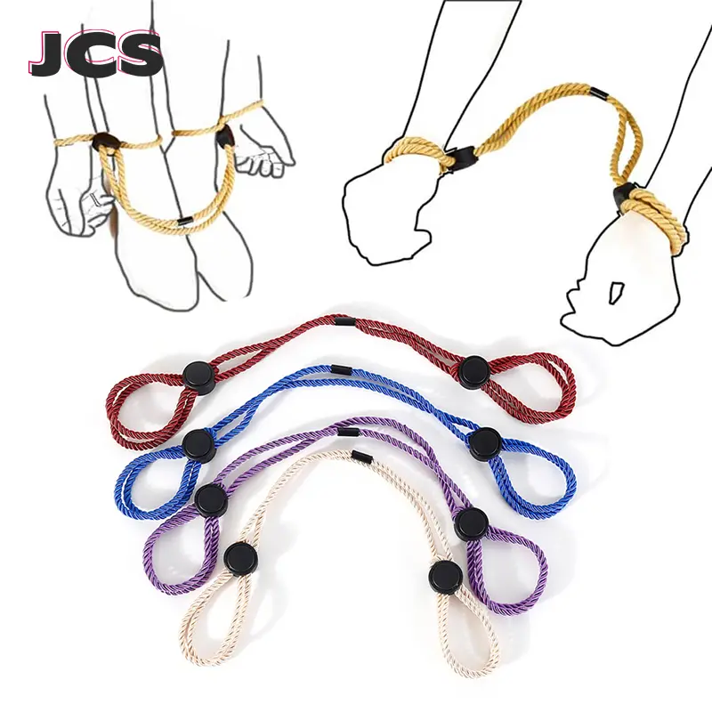 Rope Handcuffs And Leg Cuffs Multi-functional Self-binding Supplies Suitable For Game Parties Role-playing Stage Props