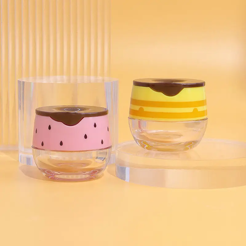 6g Empty Lip Masque Box With Brush Refillable Flip-Top Lip Mask Bottle Travel Portable Lip Balm Jar Cosmetic Containers