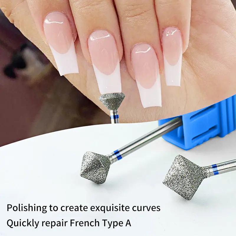Diamond Nail Drill Bits Rotary Cuticle Clean Burr 3/32" Manicure Bit Drill Machine Accessories