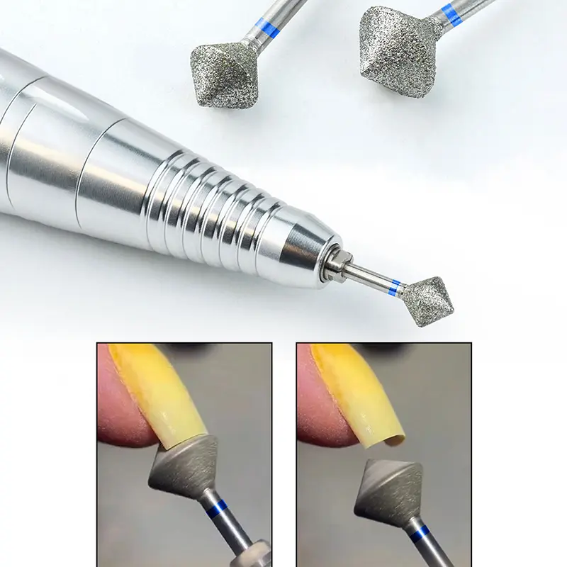Diamond Nail Drill Bits Rotary Cuticle Clean Burr 3/32" Manicure Bit Drill Machine Accessories