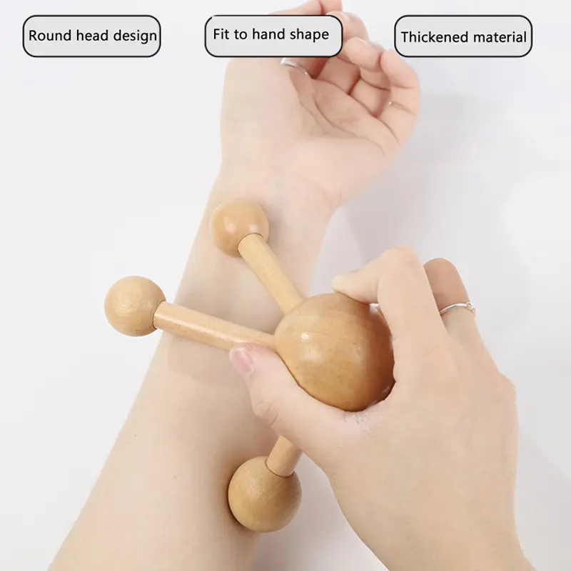 1Pcs Wooden Massager Wood Therapy Massage Tool for Relief Muscle Tension Eliminate Local Fat, Full Body Massage Relax