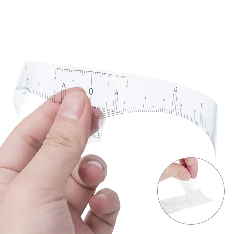 10pcs/20pcs/50pcs Disposable Tattoo Eyebrow Ruler Sticker Microblading Tattoo Measurement Tools for Permanent Makeup