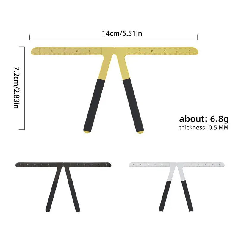 1pcs Metal Eyebrow Tattoo Stencil Ruler Microblading Tattoo Positioning Measure Template Eye Brow Permanent Makeup Tools