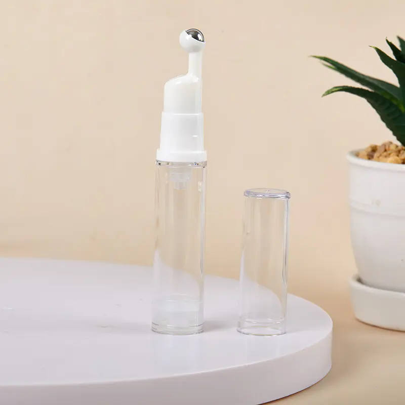 5/10ml Liquid Foundation Refillable Bottles Cosmetics Eye Cream Roller Ball Vacuum Bottle Travel Portable Empty Glass Bottle
