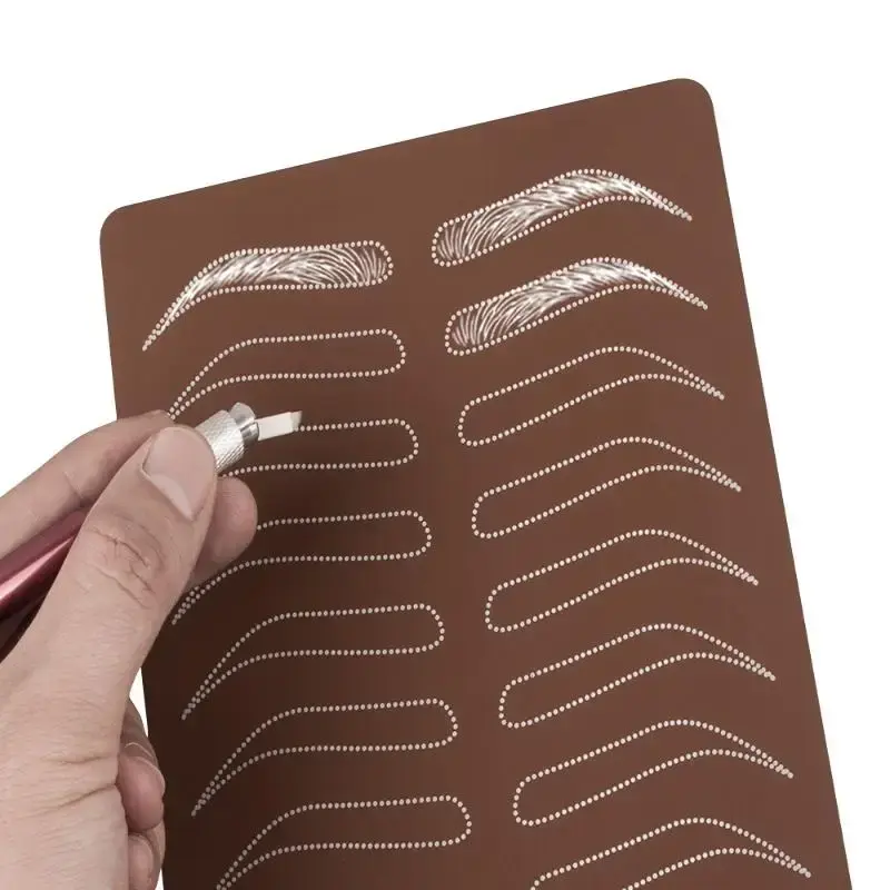 1pcs Microblading 2 Side Thick Tattoo Eyebrow & Lips Practice Skin No Ink Required Permanent Makeup Training New For Beginner