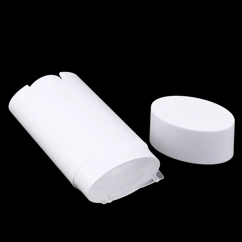 2pcs 2.5 Oz 75ml Empty Deodorant Containers Refillable Plastic Twist-Up Bottle for DIY Natural Deodorant Stick Tube Cosmetics