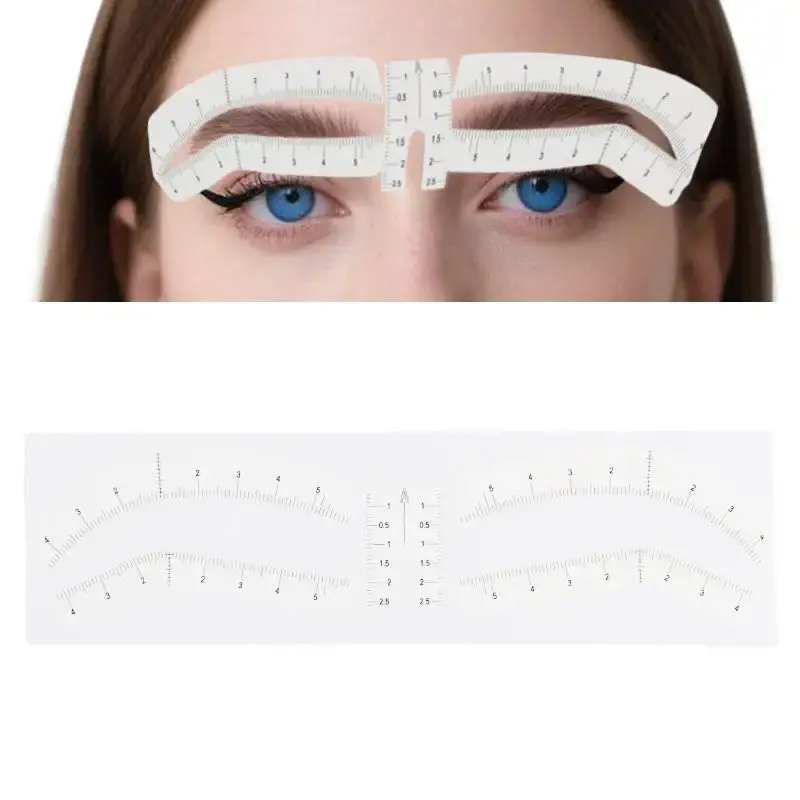 Airbrush Eyebrow Sticker Precision Brow Mapping Tool Self-adhesive Accurate Eyebrow Stencil For Microblading Brows Shaping