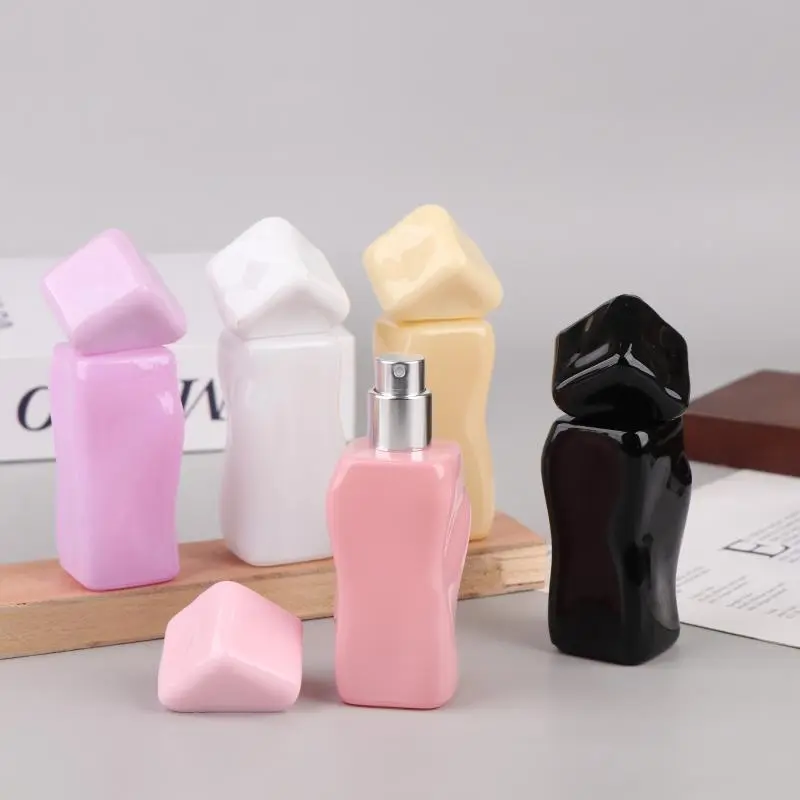 1PCS 30ml Premium Refill Perfume Spray Bottle Glass Empty Portable Perfume Bottle for Woman Macaron Makeup Rehydration Container