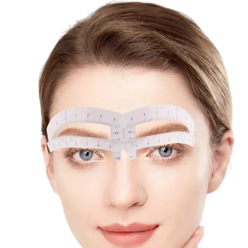 Airbrush Eyebrow Sticker Precision Brow Mapping Tool Self-adhesive Accurate Eyebrow Stencil For Microblading Brows Shaping