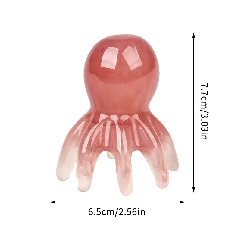 Resin Octopus Comb Cute Head Massager Hair Care Meridian Scraping Scalp Massage Acupuncture SPA Gua Sha Health Massage Tool