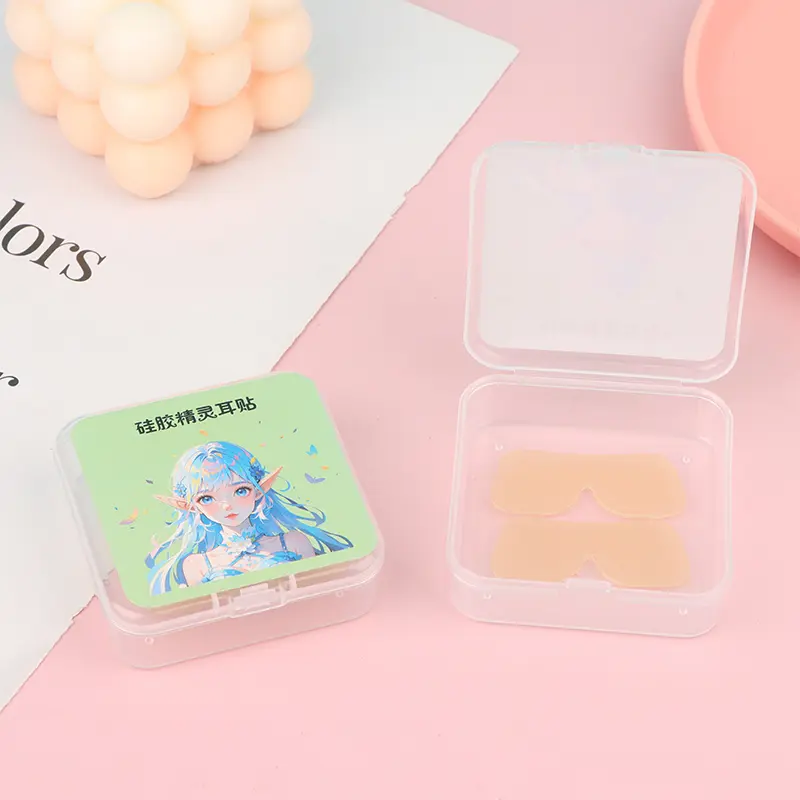 1/2/3Patches Elf Ear Support Stickers Invisible Ear Corrector Earlobe Support Patches Elf Ear Makeup V-Face Stickers Easy Use