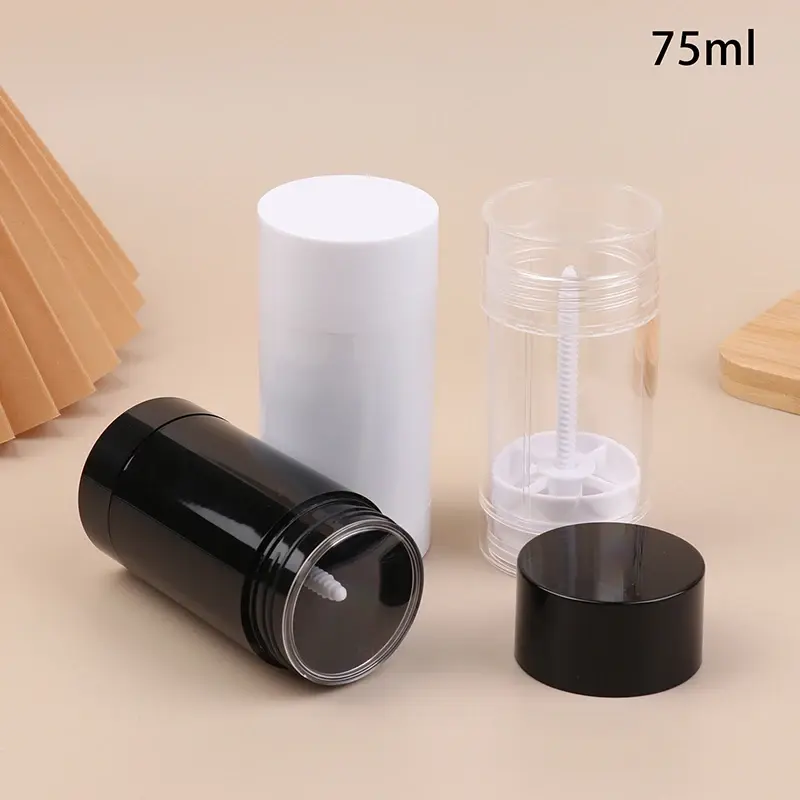 1Pc 75ML Deodorant Bottle Empty Containers Handmade Round Twist Up Bottom Filling Empty Blush Stick Travel Filling Stick