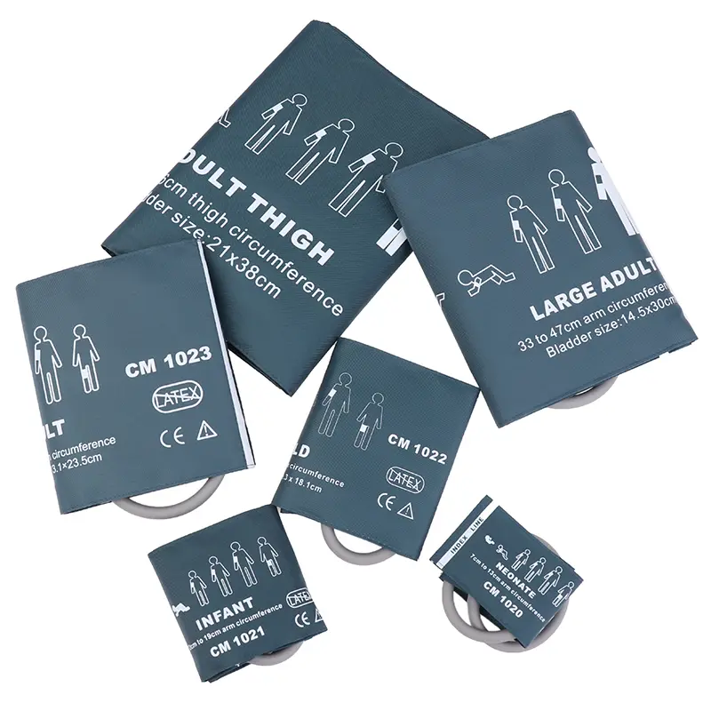 Reusable Six Sizes Available Neonates Child Adult Blood Pressure NIBP Cuff With Double Tubes Two Hose For Multi Patient Monitor