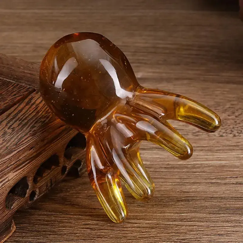 Octopus Massage Comb Resin Head Meridian Scraping Scalp Massage Brush Acupuncture SPA Gua Sha Massage Comb For Fatigue Relief