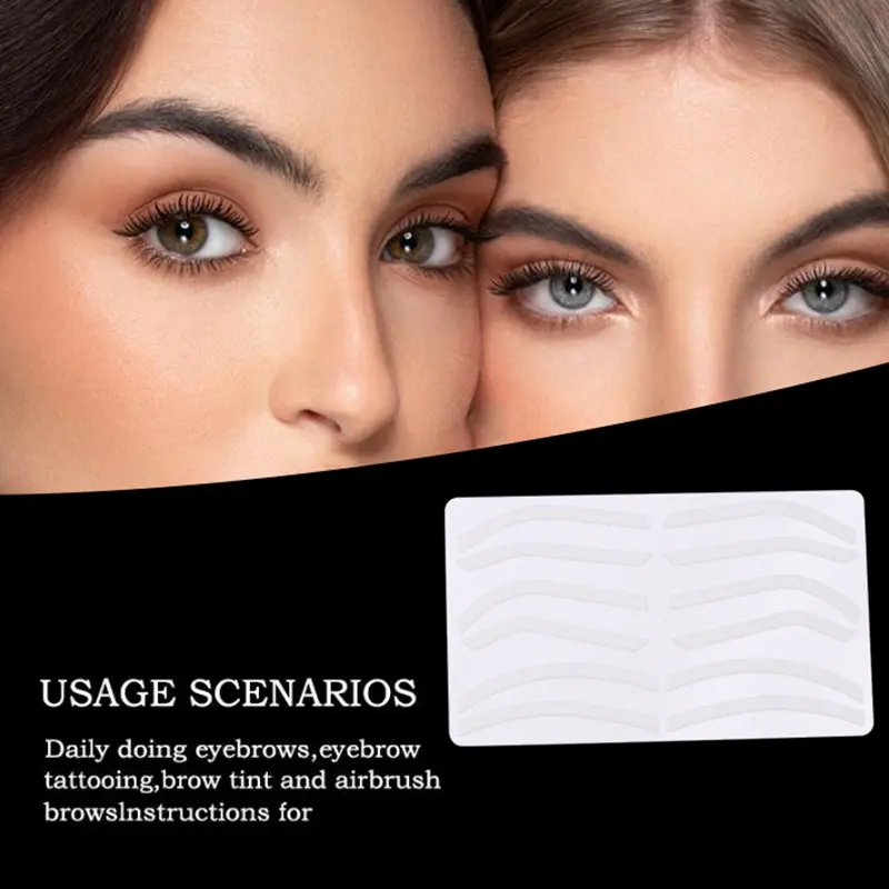 Microblading Reusable Practice Stencil Eyebrow & Lips Template Shape Permanent Makeup Tattoo Training Supplies