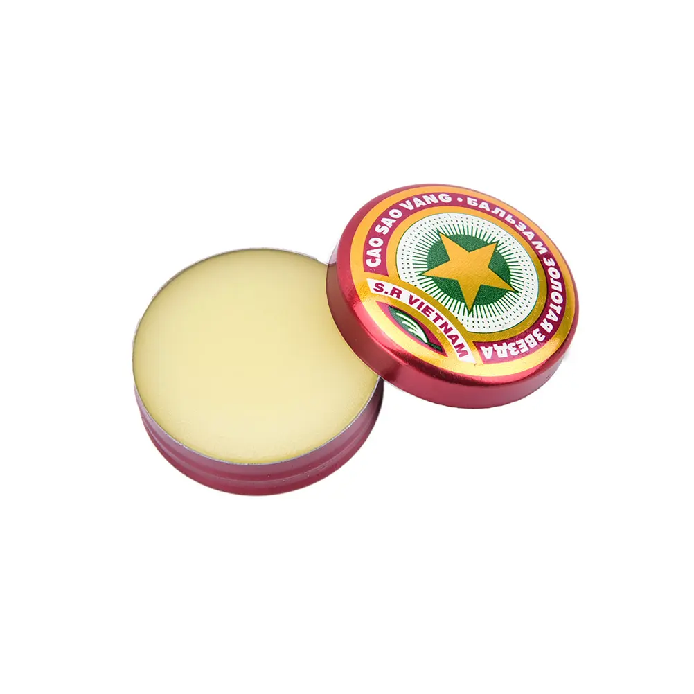 1 Box Golden Star Balm Ointment for Headache Dizziness Insect Stings Heat 3/4g Portable Body Care Massage