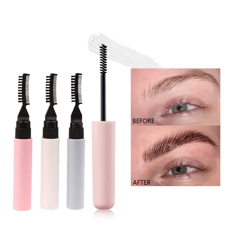 10ml Dual Brush Head Empty Mascara Tube DIY Refillable Eyebrow Gel Bottle Eyelash Elongation Cosmetics Containers Packaging