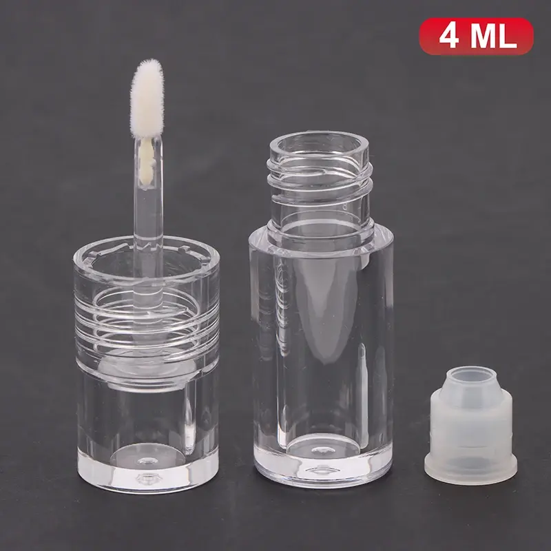 Mini 4ML Empty Transparent Lip Gloss Tubes DIY Plastic Lip Balm Tube Lipstick Sample Cosmetic Container Travel Bottle