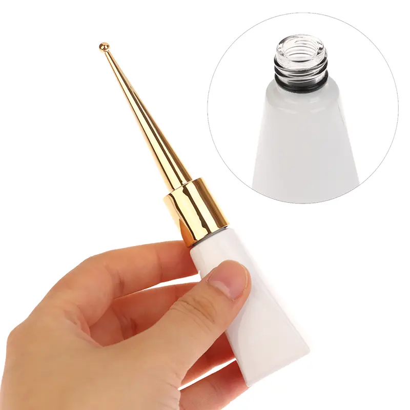 8ml Nail Polish Glass Bottle Frosted Empty Container Gel Bottles with Brush Oil Phototherapy Adhesive Cheese Hole Packaging Can
