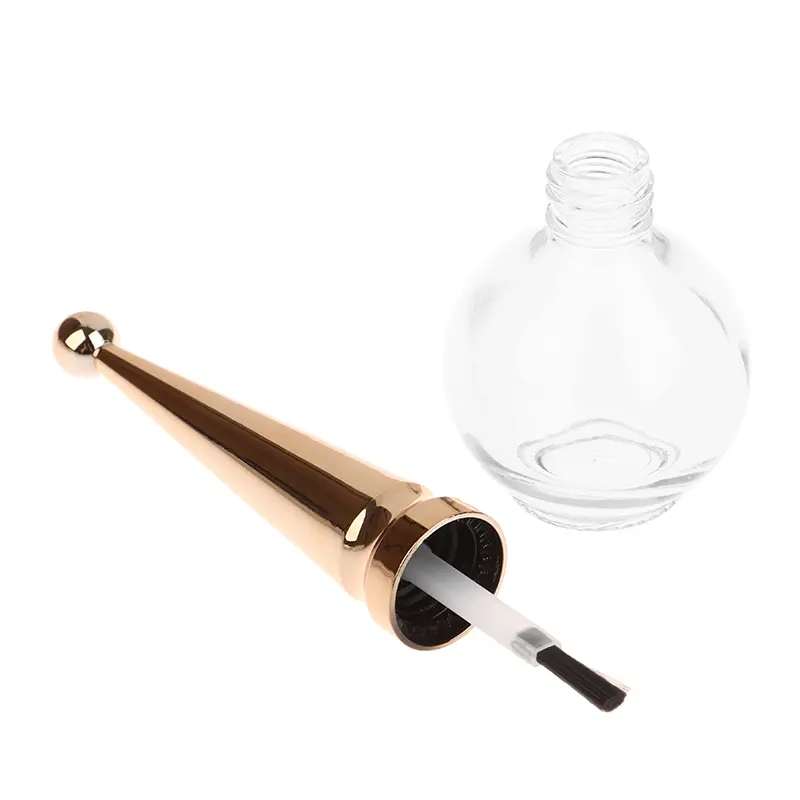 8ml Nail Polish Glass Bottle Frosted Empty Container Gel Bottles with Brush Oil Phototherapy Adhesive Cheese Hole Packaging Can