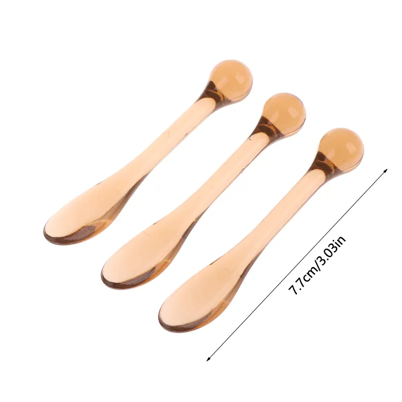 3pcs Acrylic Cosmetic Spatulas Scoop With Bottle,Face Cream Mask Mud Mixing Spoon,Beauty Tools Absorb Roller Facial Applicator