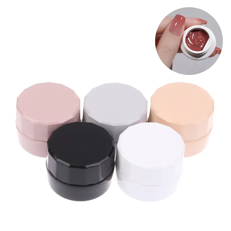 1PCS 5g Empty Plastic Nail Art Cosmetic Square Containers Jar Small Sample Cream Pot Nail Gel Powder Box Makeup Lotion Tool