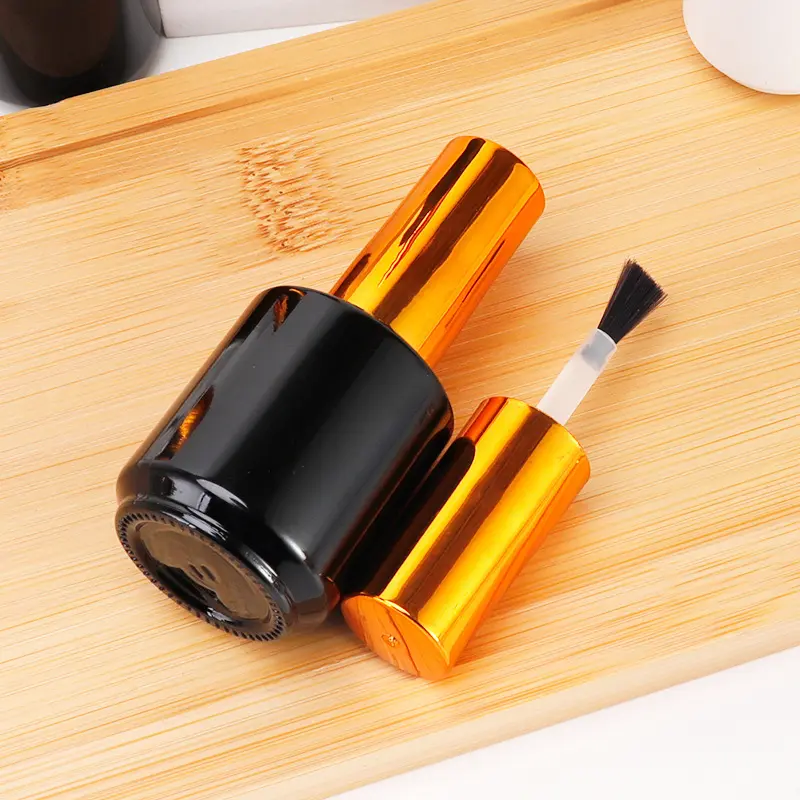 1pcs 15ml Empty Nail Polish Bottle with Brush Refill Bottle Glue Bottle Small Sample Nail Gel Polish Containers Clear Glass